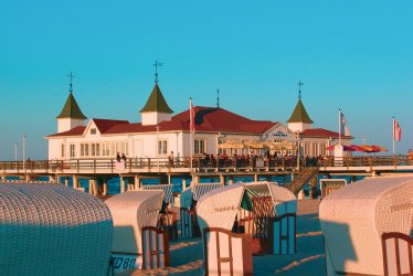 Seebrücke Ahlbeck im Abendlicht © Usedom Tourismus - www.usedom.de